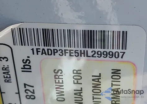 2017 Ford Focus Se from USA, damaged, VIN 1FADP3FE5HL299907